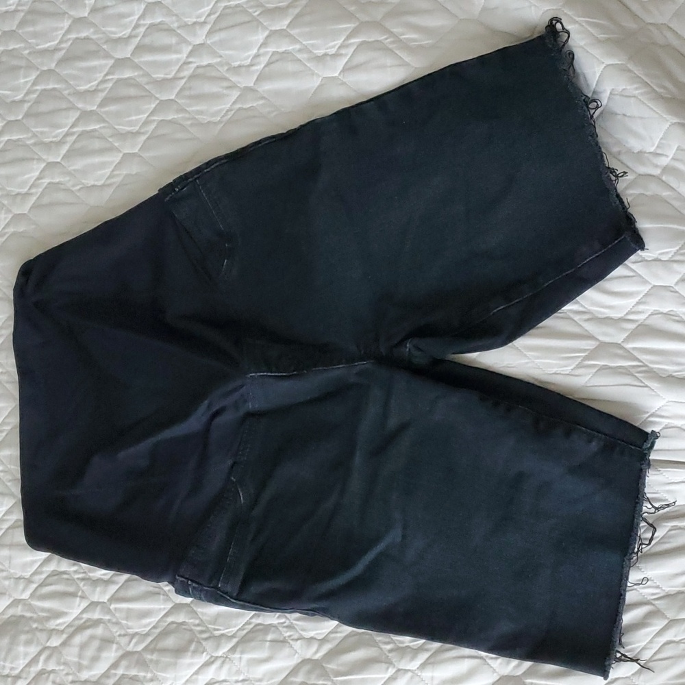 Isabel Maternity Black Jean Bermuda Shorts Size 0 to 2